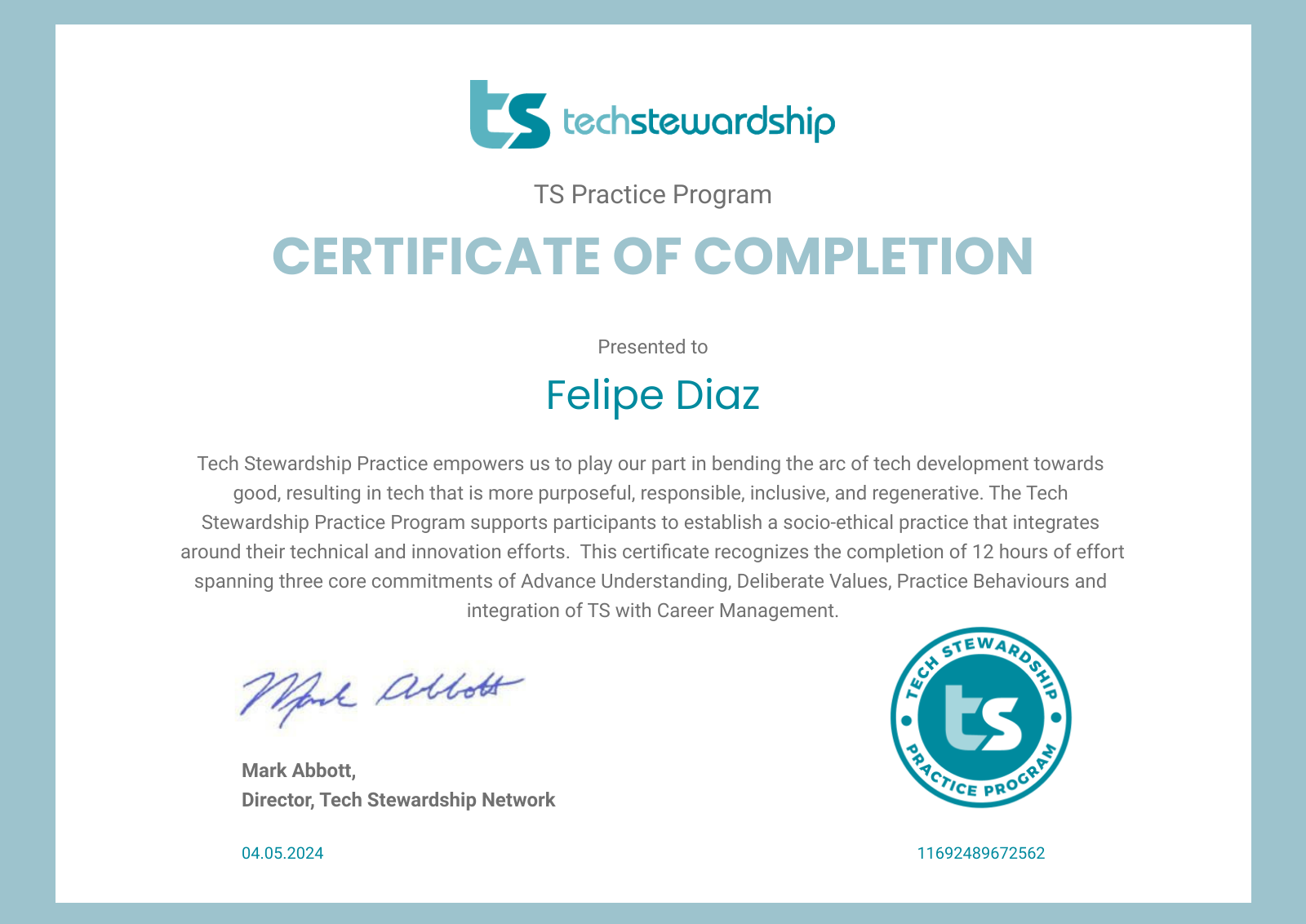 Tech Stewardship Certificate