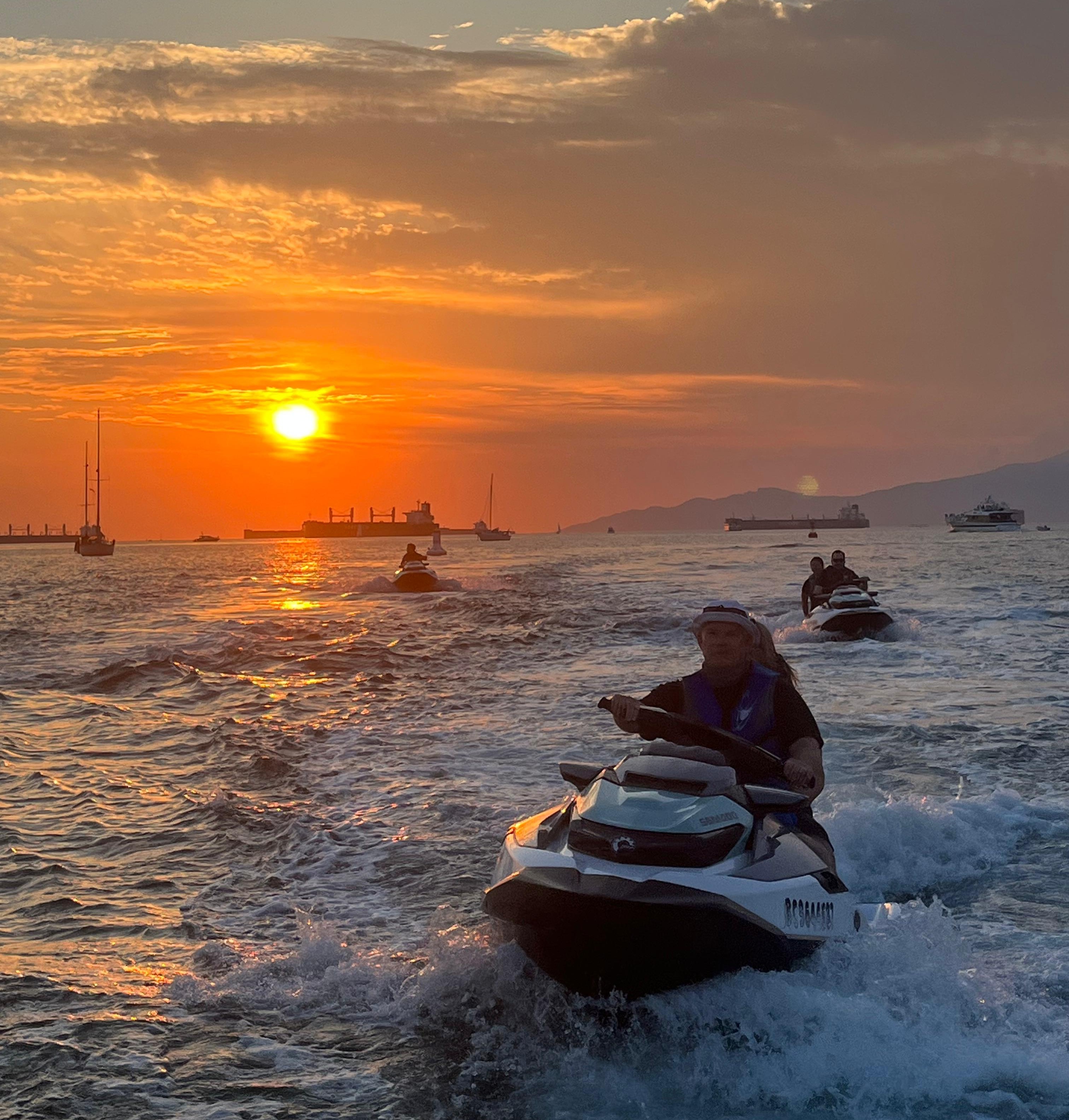 Jetski tour at sunset