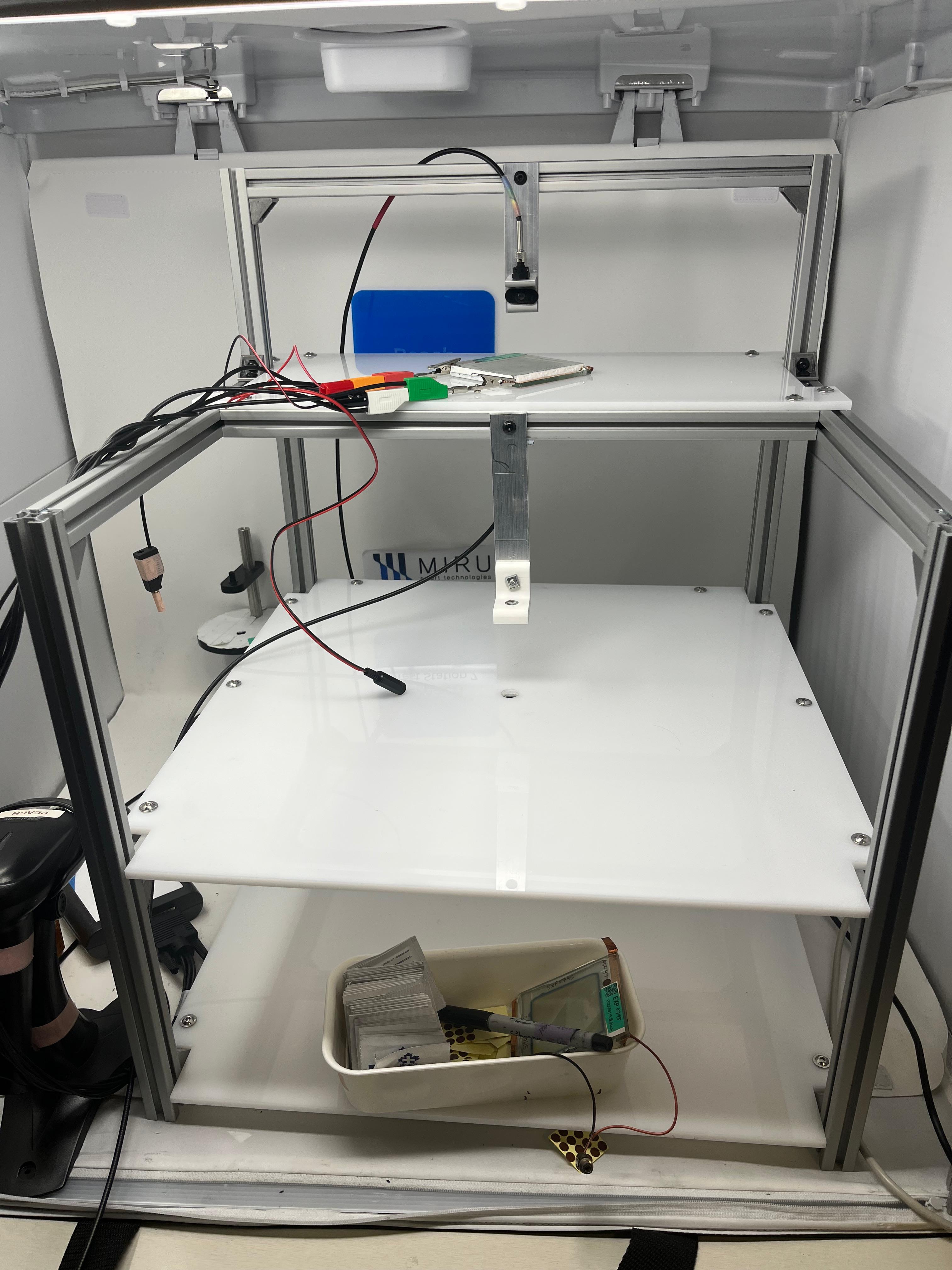 Spectrometry testing station setup